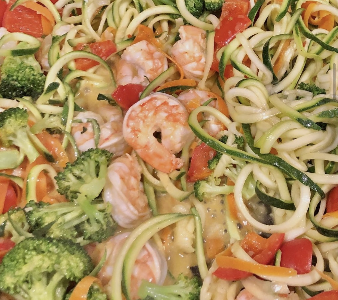 Zoodle Shrimp Pad Thai - Lifestyles By Liz